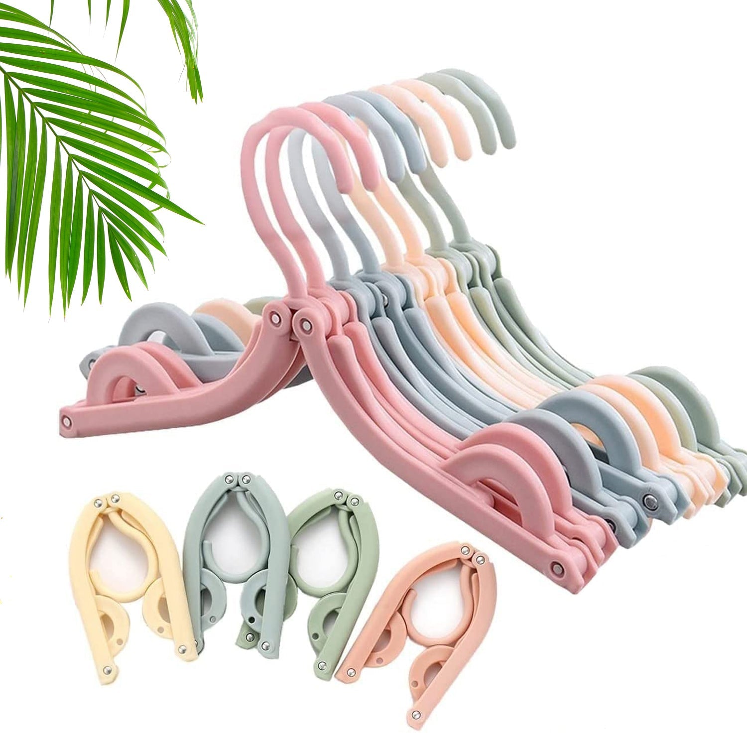 Portable folding clothes hanger, 10 pieces, suitable for travel and storage. Portable folding clothes hanger, 10 pieces, suitable for travel and storage.